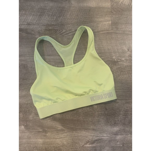 Victoria's Secret Sport Yellow Logo SMALL Sport Bra VS - Picture 2 of 9